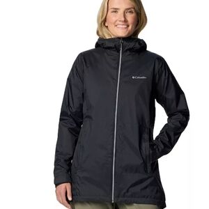 Columbia Switchback II Lined Long Sleeve Jacket XS Black Lightweight Rain Jacket